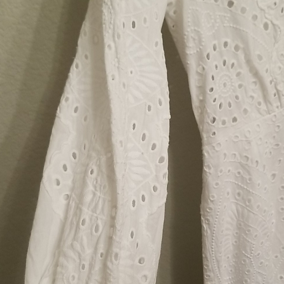 BCBGMaxAzria Cotton Eyelet Mini Dress - Picture 10 of 11